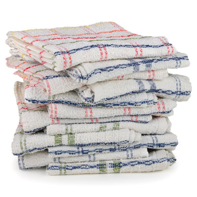 Cotton Stripe Waffle Tea Towel Kitchen Towel