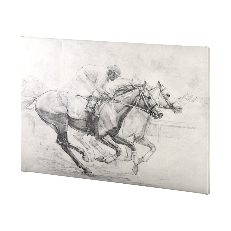 Toile texturée embellie à la main, H 56 po x l 42 po x P 1,5 po