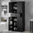 Bathroom Storage Cabinet With Multi-Functional Storage Space, Drawer With Slide Rails, Adjustable Shelf, Black-810829102