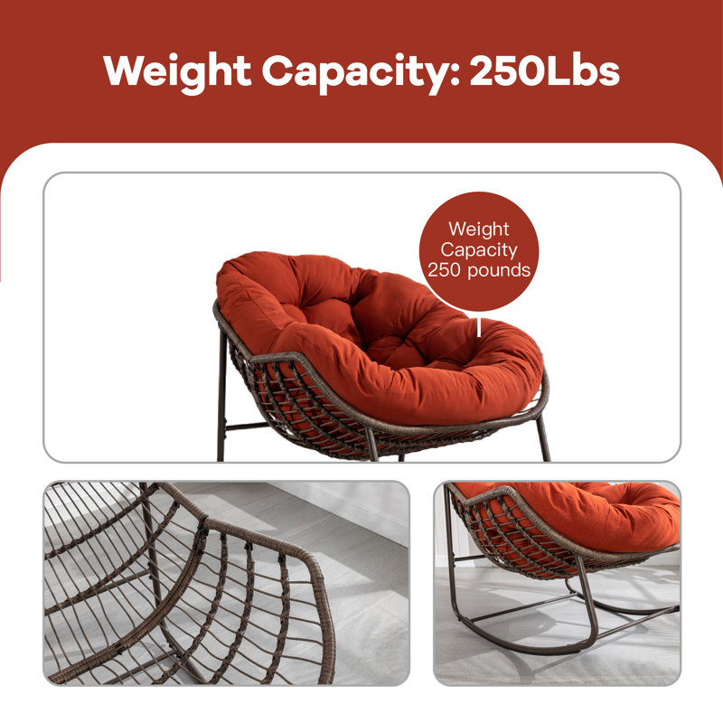 Chaise berçante Angellee, Orange