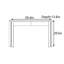 Table console en pin massif de style Mid-Century