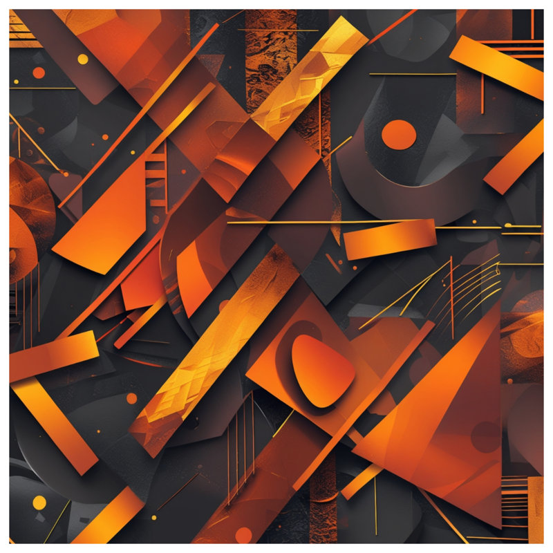 Édredon orange à motif géométrique abstrait, Twin Extra Long