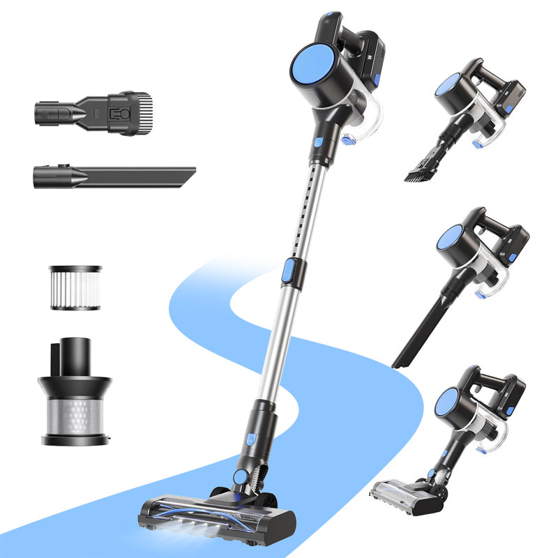 Cordless Vacuum Cleaner, Lightweight Stick Vacuum Cleaners For Home, Powerful Suction & Led Lights Rechargeable Battery For Carpets, Pet Hair, Hardwood Floors