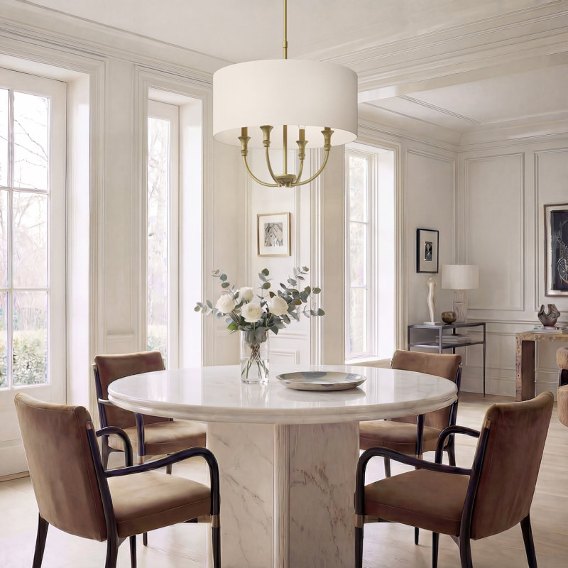 Luminaire suspendu 4 lumières Mairbourne, Antique Brass