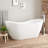 Sheba 67" Solid Surface Soaking Double Slipper Freestanding Tub with Integrated Drain and Overflow