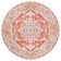 Lesak Ornate Medallion Machine-Washable Orange/Cream Rug