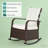 Outdoor Rocking Rattan Recliner With Soft Cushions And Adjustable Footrest, Weather-Resistant PE Wicker For Patio Comfort-1510988778-1510988773