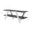 Scandinavian TV Stand, 47.2 x 13.0 x 11.8 Inches, White & Anthracite | 100% Melamine Coated Particle Board, 0.71 Inches Thick | 100% Metal Frame, Wall-Mountable, Multiple Shelves for Modern Living Room Storage-666775985