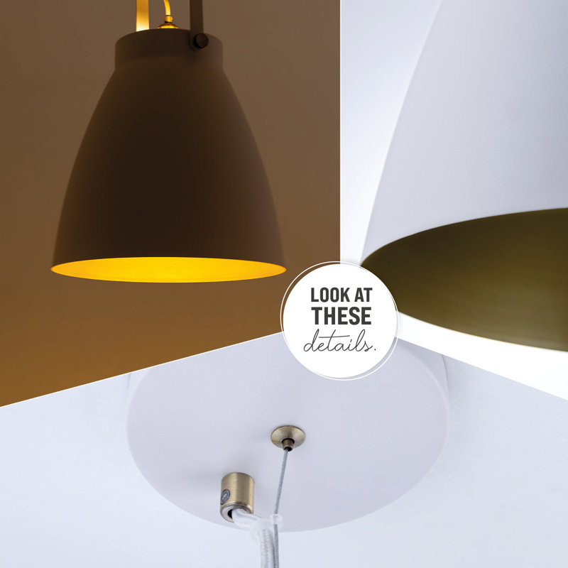 Iliana 1 - Light Single Pendant, White/Bronze