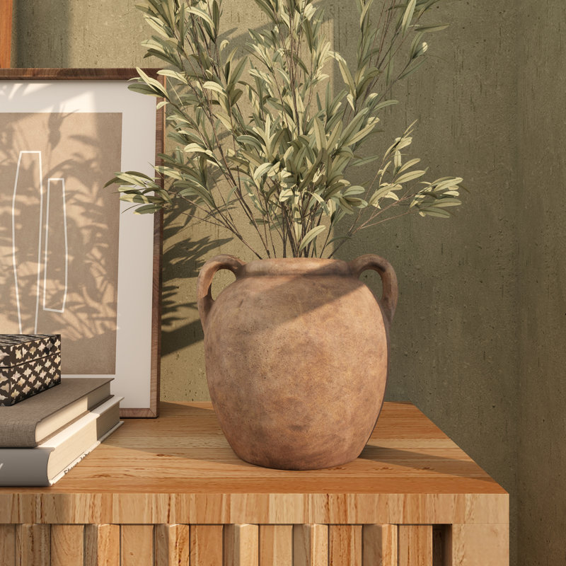 Vase en céramique Badgley, Brun