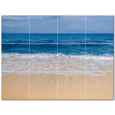 Murale en céramique satinée 8 "x 8" Beach Photo
