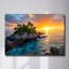 Décoration murale en verre trempé Island Beach Sunset-2059065840