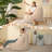 39" Cat Paw Bean Bag Chair with Side Storage Pocket, Plush Faux Fur and Memory Foam Filling-201134467