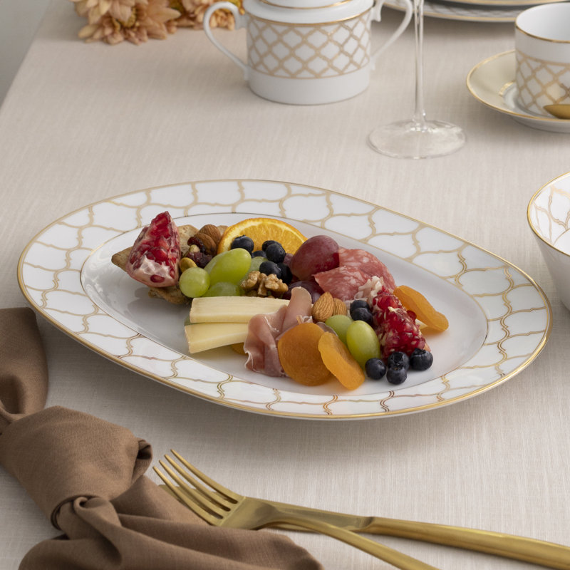 Noritake Eternal Palace Oval Platter, 14", Gold