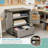 Heavy-Duty Resin Storage Cabinet With Drawer And Shelves For Garage, Basement, And Indoor Organization