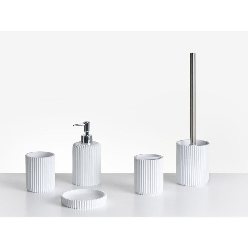 Bathroom Accessory Set, White