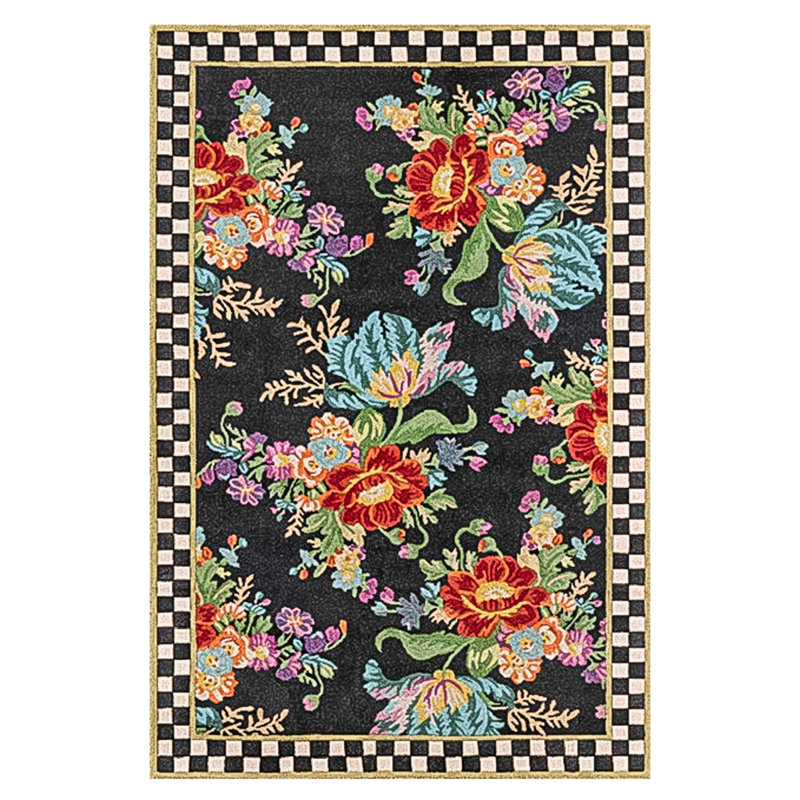 Flower Market Washable Rug, Rectangle 8' x 10'