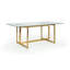 Lula Glass Top Metal Base Dining Table