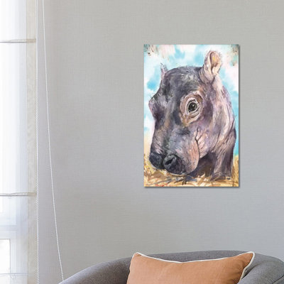 Hippo Baby II by George Dyachenko - Wrapped Canvas Painting
