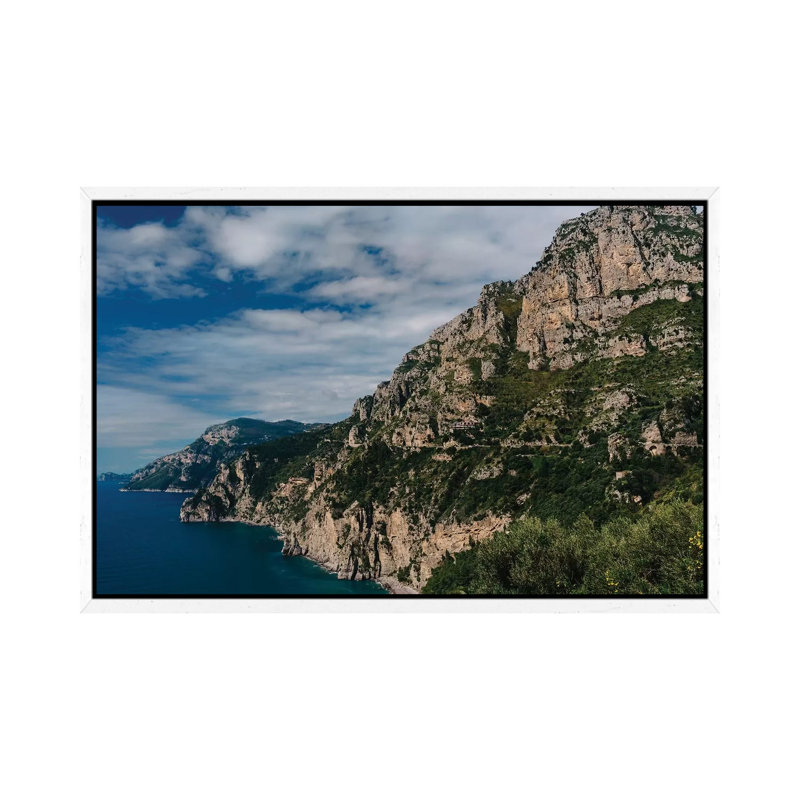 Amalfi Coast Drive XI by Bethany Young - Print on Canvas, White Framed, 66.04cm H x 101.6cm W x 3.81cm D