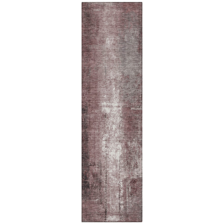 Machine Washable Indoor/Outdoor Xhevrie Blush Rug