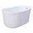 Kingston Brass Aqua Eden 51-Inch Acrylic Oval Double Slipper Freestanding Tub with Drain