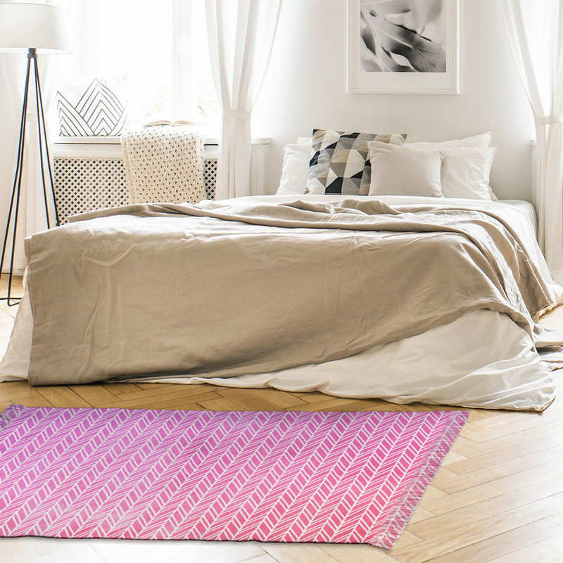 Tapis zone rose chevrons Mcguigan, Non