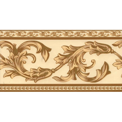 Bordure de papier peint à café à l’aide de vignes et de la conception rétro 33 pi x l 4 po Viveros