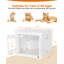 Meuble pliant pour chat, dépliant pour utilisation, aucun assemblage requis, maisonnette d'intérieur pour chat, table de bout, blanc-82850094