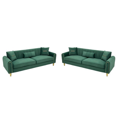 Ensemble canapé 2 pièces (vert)