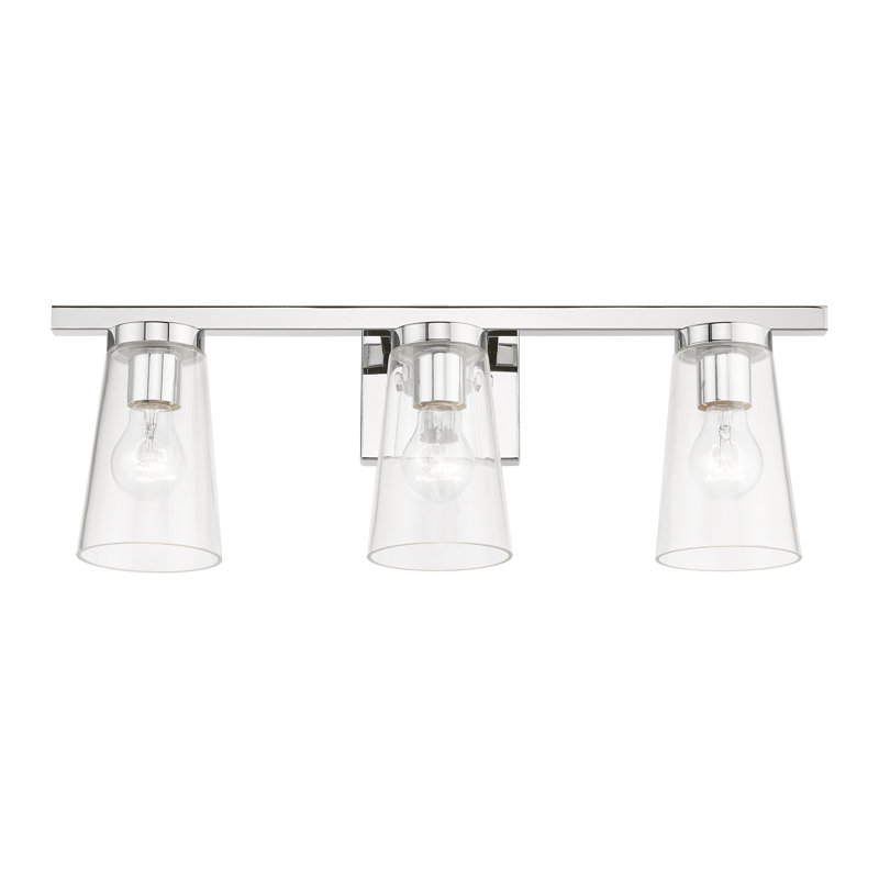 Éclairage de salle de bain à intensité variable 3 lumières Yiddy, Chrome poli