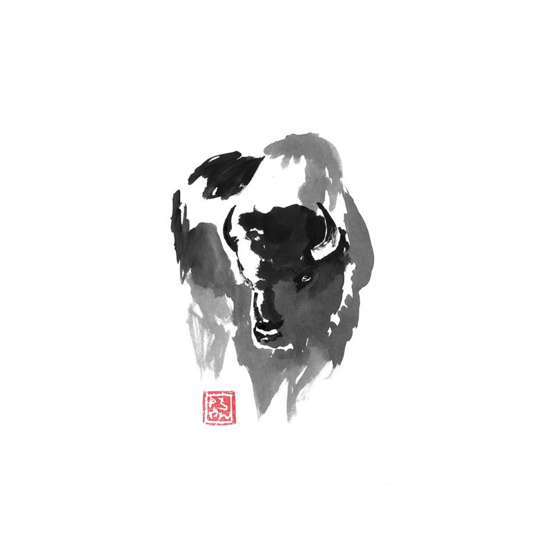 Buffle by Péchane - Print on Canvas, Wrapped Canvas, 20.32 cm H x 30.48 cm W
