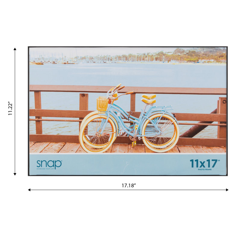 Snap Black Acrylic 11" x 17" Wall and Desktop Photo Frame Set