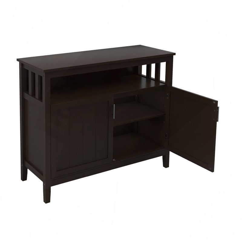 Buffet de cuisine avec buffet et armoire de service de couleur brune