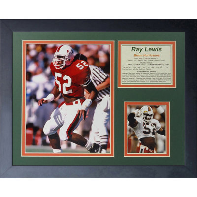 Souvenirs encadrée « ray lewis-miami ouragans »