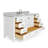 Flynt 61'' Single Bathroom Vanity with Carrara Marble Top-64627259