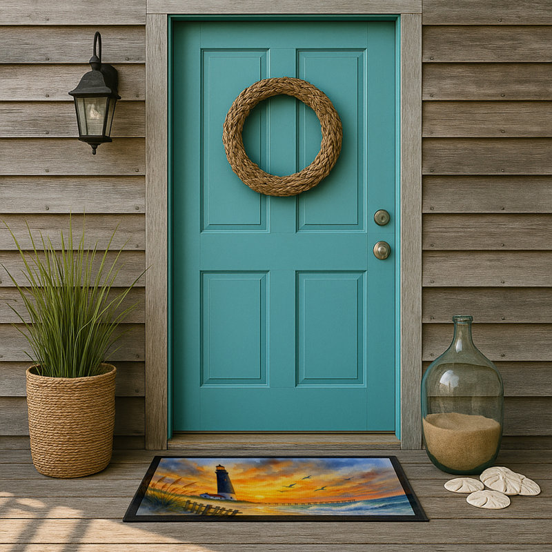 Beach Lighthouse Doormat, 24" W x 36" L