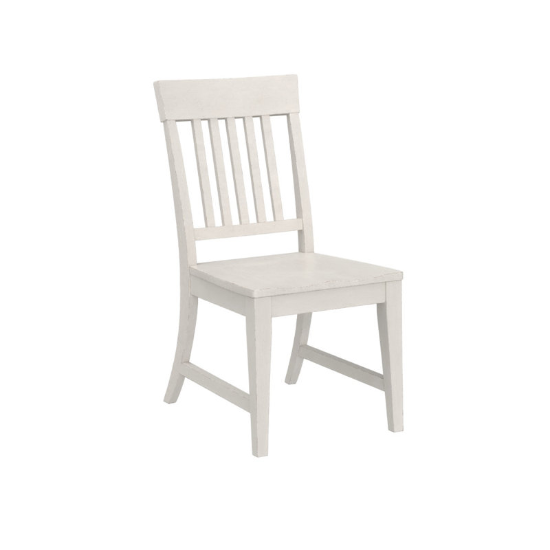 Fissington Solid Wood Slat Back Chair, White