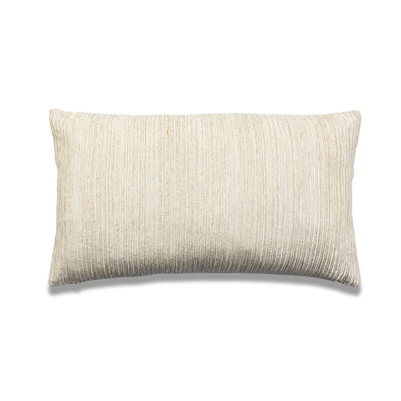 Melange With Feather Down Insert Pillow, Beige, 12"W x 20"L