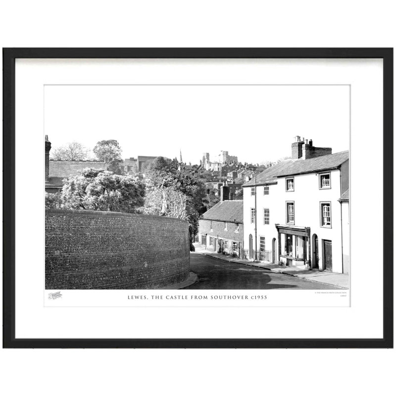 Lewes, The Castle From Southover C1955 by Francis Frith - Single Picture Frame Print, 28cm H x 36cm W x 2.3cm D