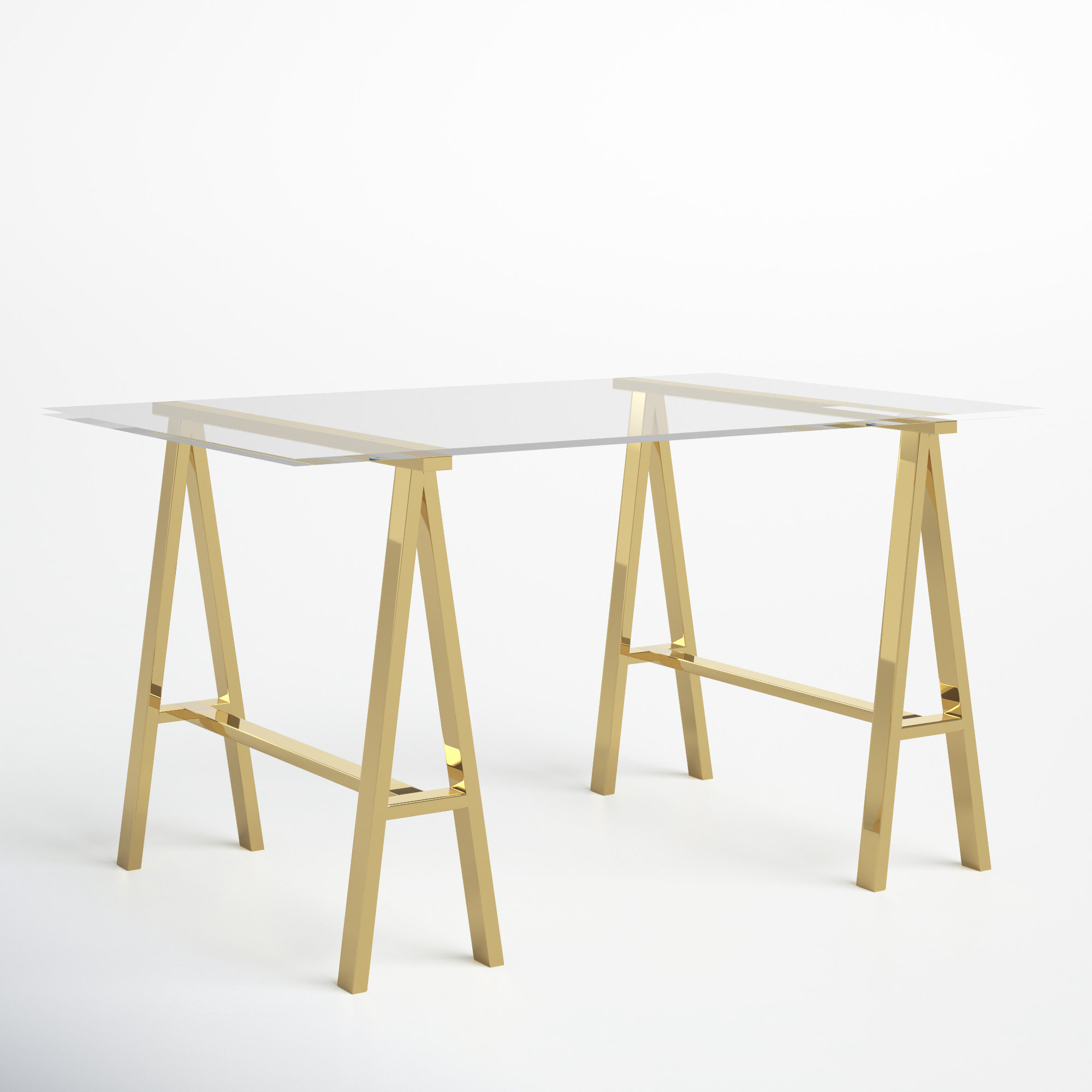 Dita Dining Table, 71W x 36D x 30H, Gold
