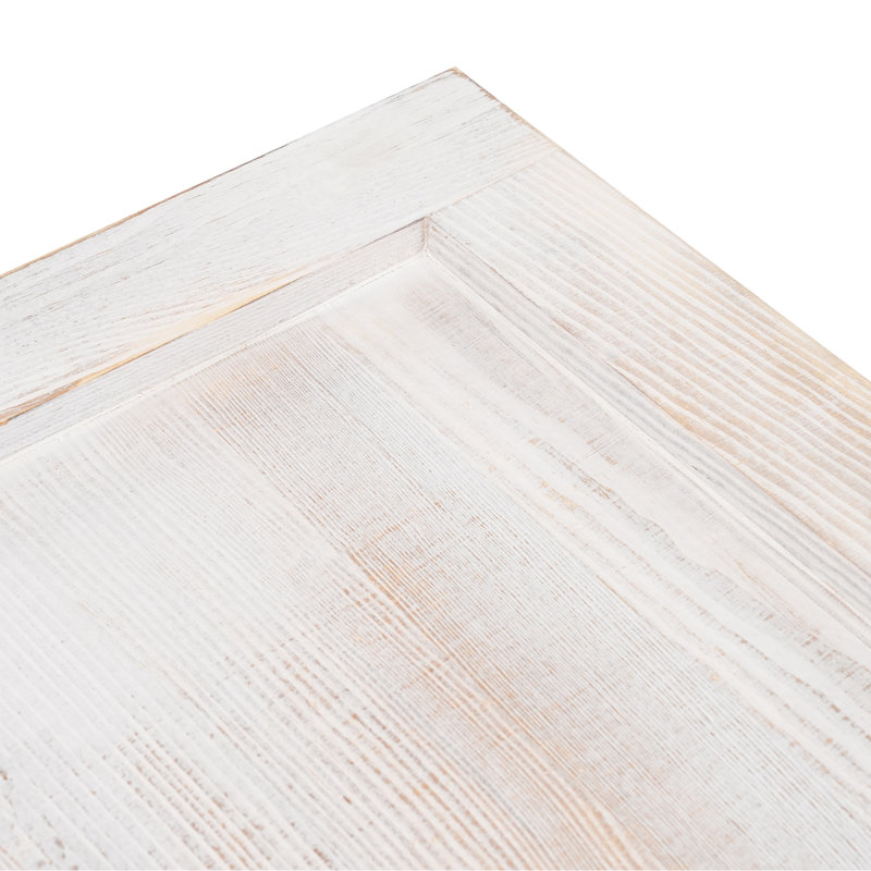 Housse décorative surdimensionnée pour plateau de service de 30 po, Blanc