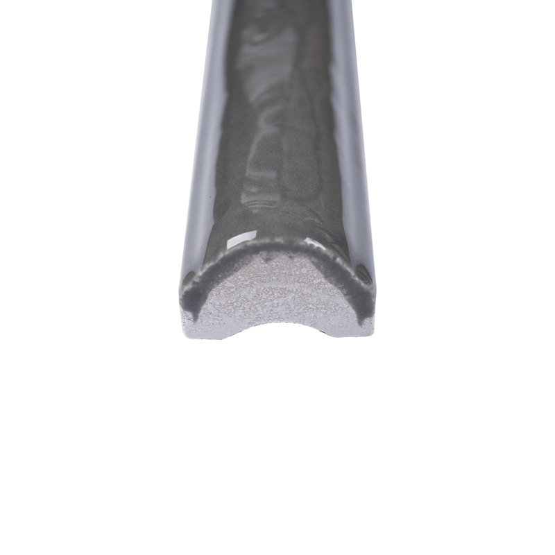 Carreau de doublure en céramique 1 po x 6 po New Country, Gris anthracite Asfalt