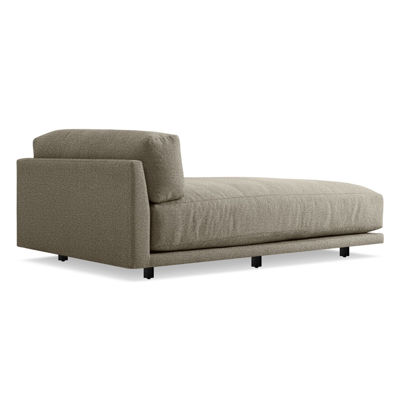 Sunday Chaise Lounge, Right Hand Facing, Sanford Black Crossweave