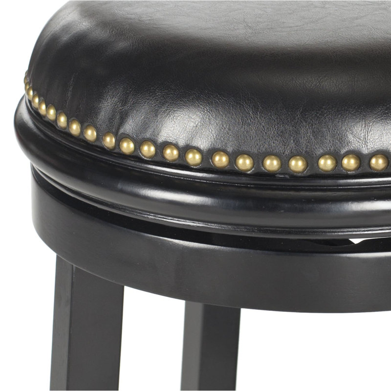 Tabouret pour bar pivotant de 29 po Brockway, Blanc, Noir