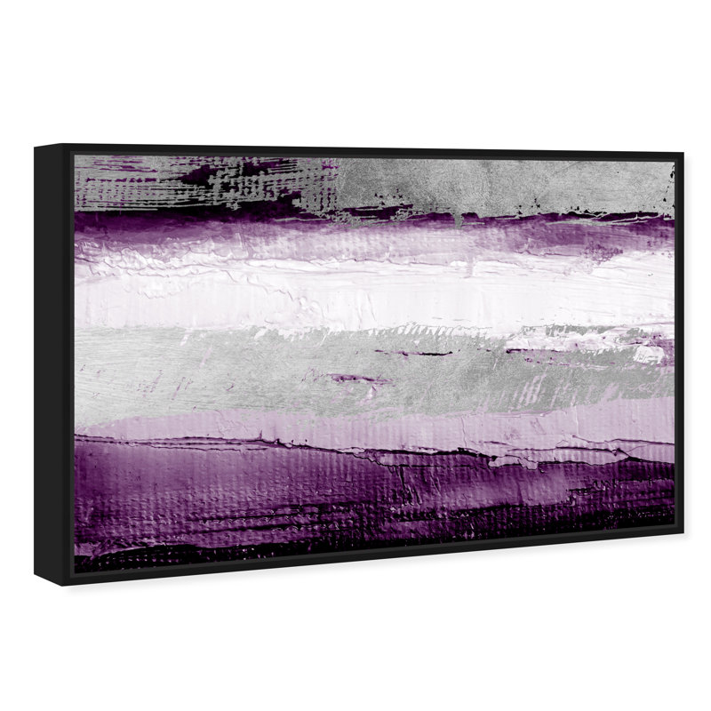 «Abstract Envision and Elevate Violet», impression, Cadre blanc, H 24 po x l 36 po, Noir