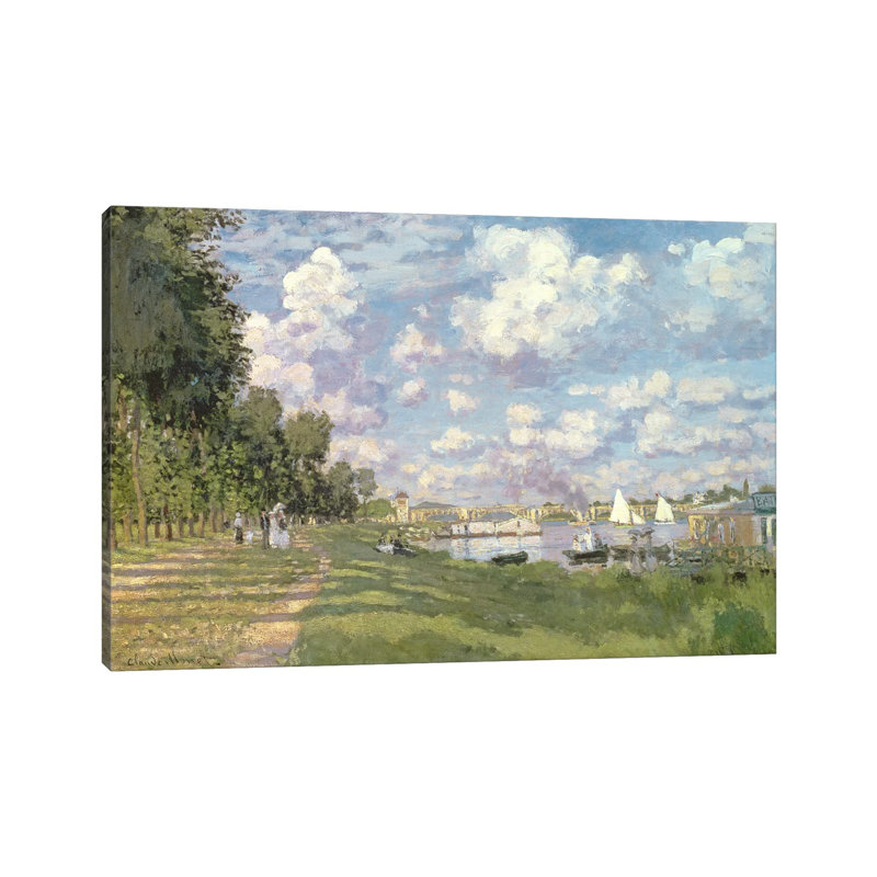 La marina à Argenteuil, 1872 - Giclée sur toile tendue avec châssis, H 12 po x l 18 po