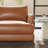 Leather 2-Piece Bumper Chaise Sectional Sofa, Cognac-108988471