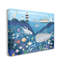 Illustration d'un enfant sous-marin, requin-baleine - peinture-60025493-60025494