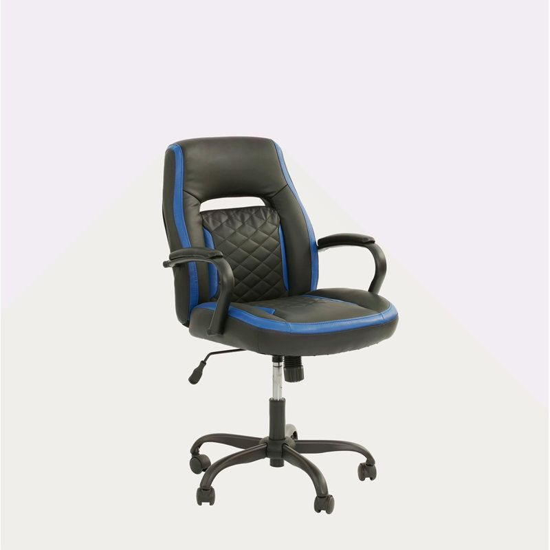 Chaise de bureau en similicuir, Noir